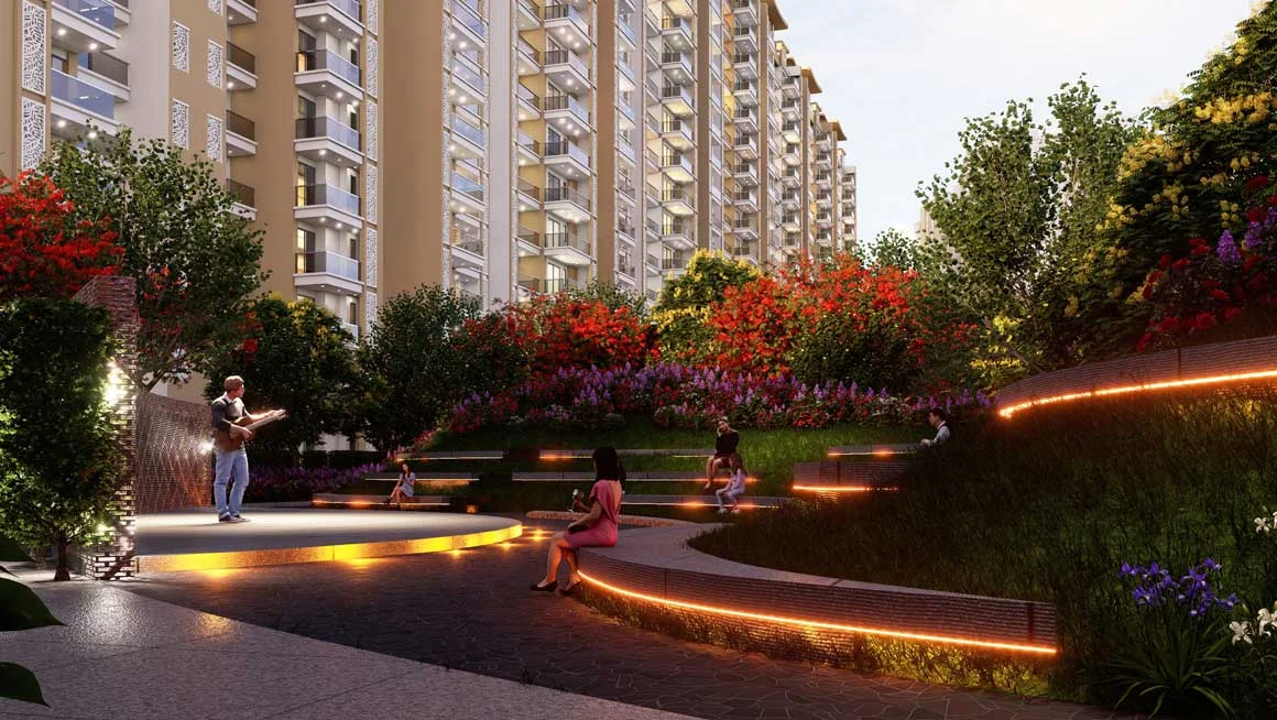 Landscaped open green spaces at SBP Olympia